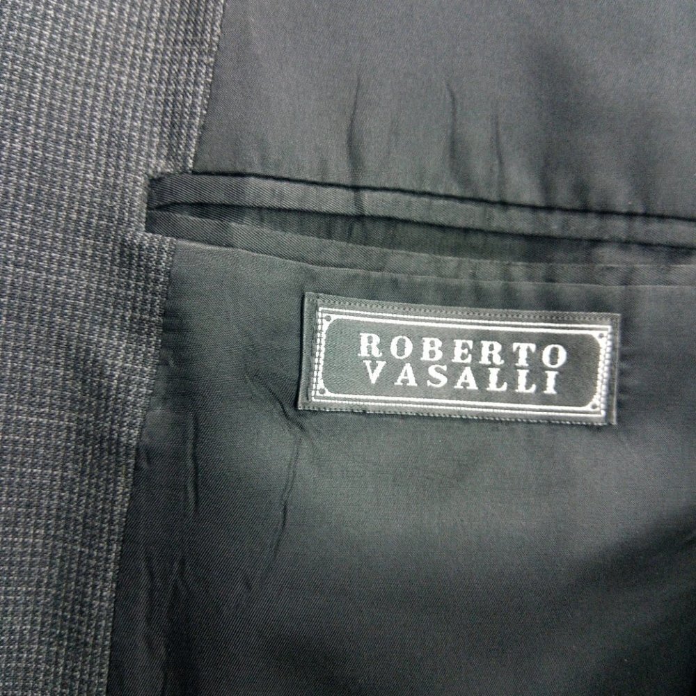 Roberto Vasalli Double Breasted Gray Suit Blazer - Picture 9 of 13